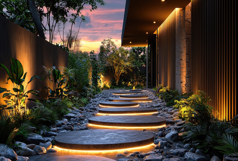 Taman Terlihat Flat di Malam Hari? Coba Teknik Pencahayaan Uplighting Ini!